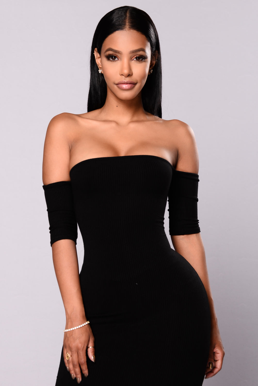 fashion nova black formal dress