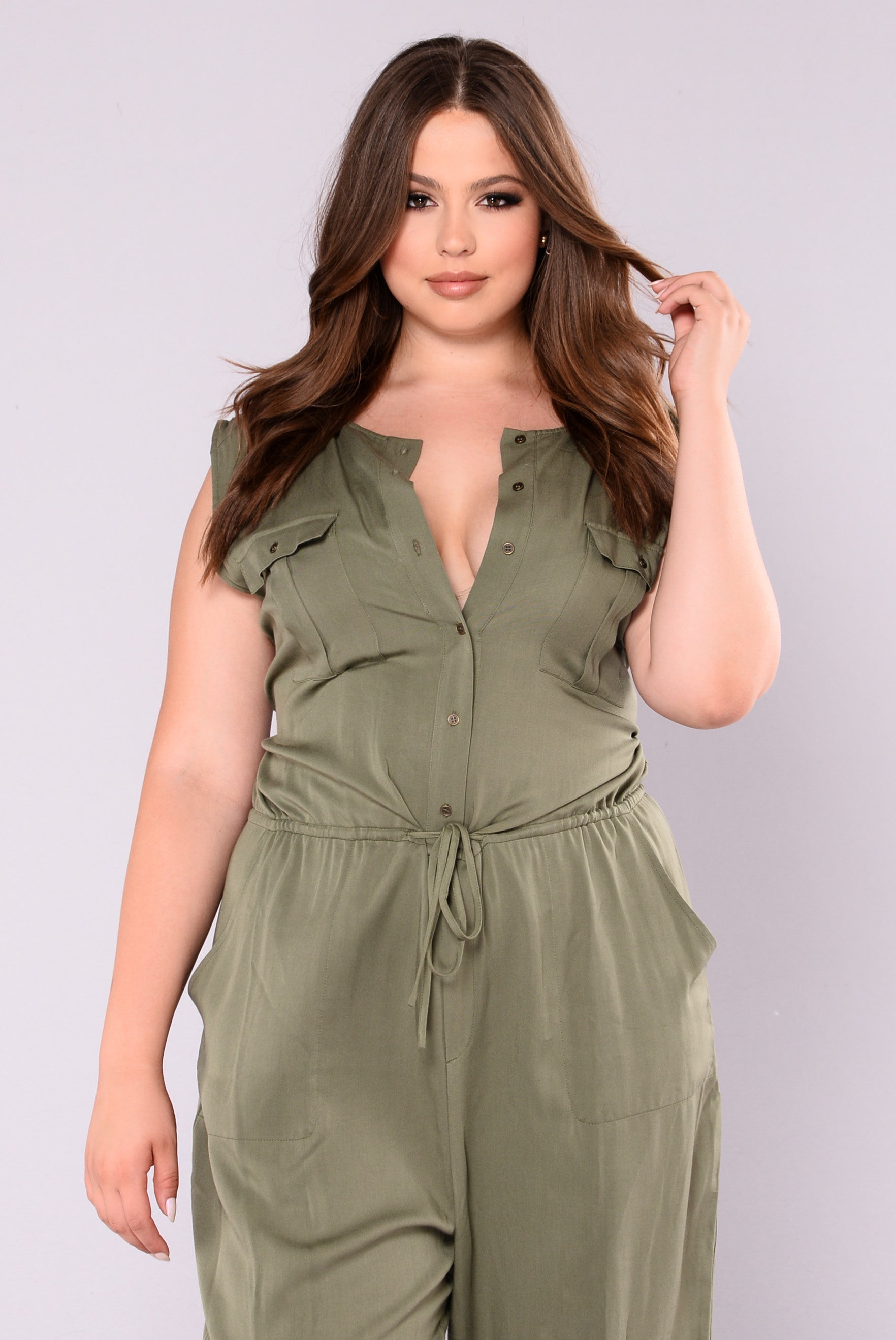 No Discipline Jumpsuit - Olive