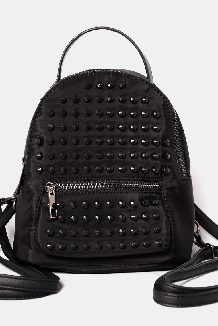 black spiked backpack