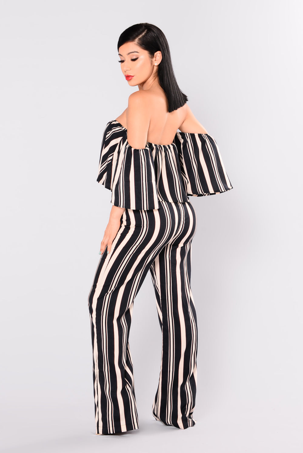 Josie Striped Jumpsuit - Navy