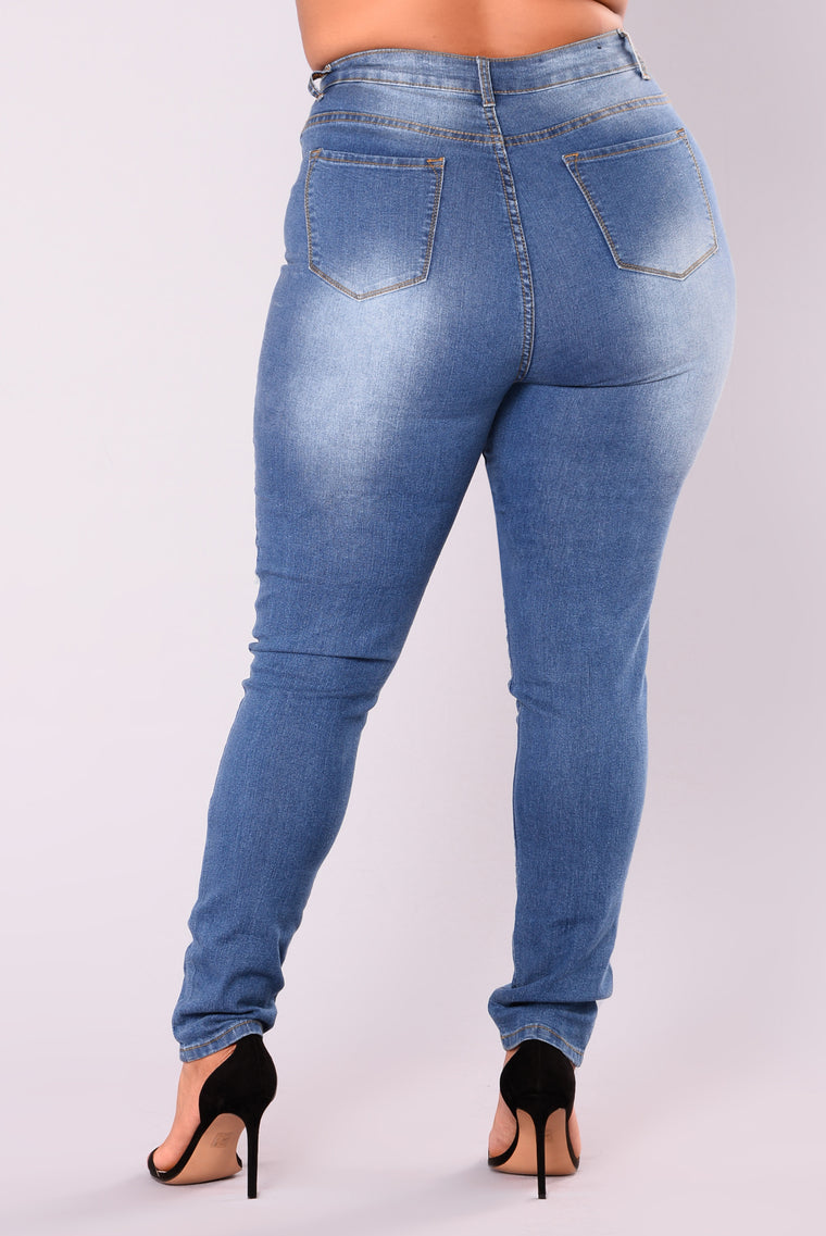 Say Yes To Distress Jeans - Medium Wash, Jeans | Fashion Nova