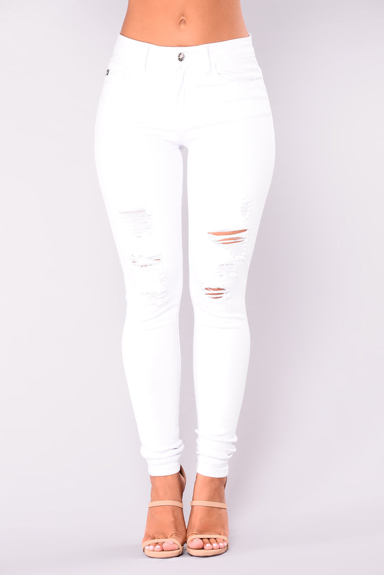 white ripped jeans fashion nova