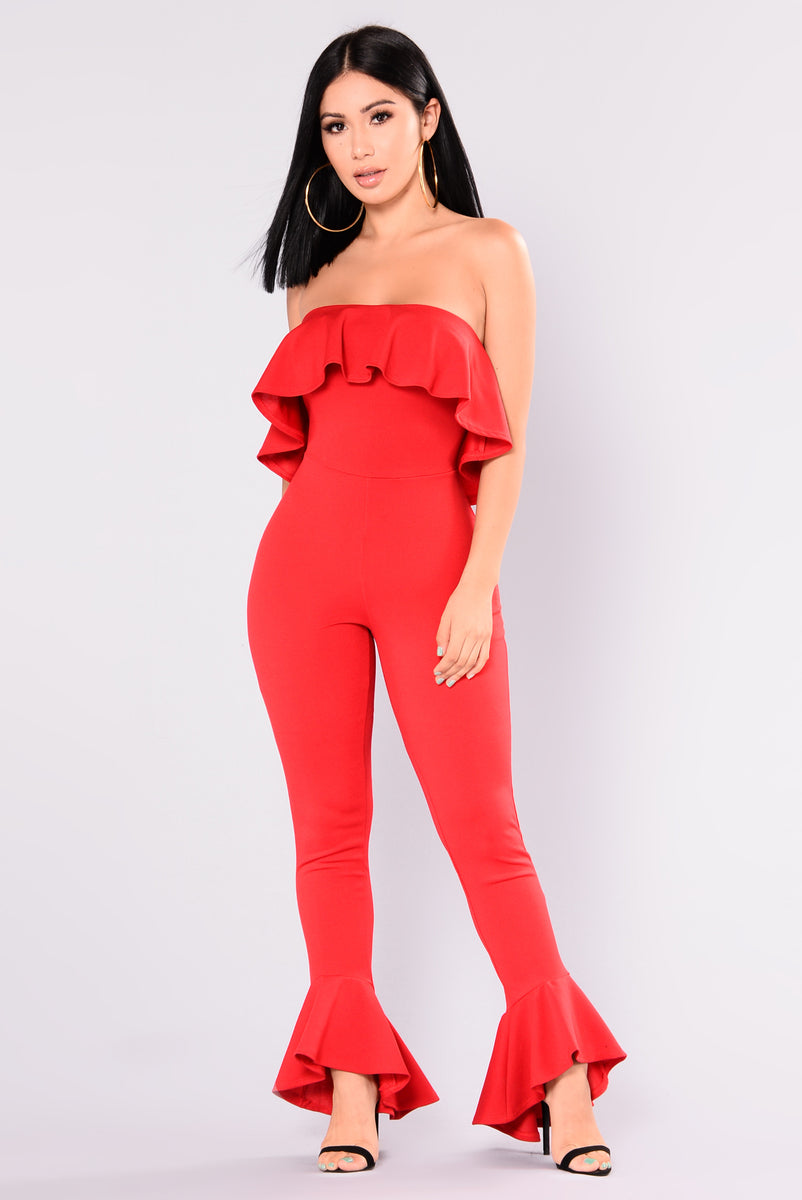 Arleen Ruffle Jumpsuit - Red | Fashion Nova, Jumpsuits | Fashion Nova