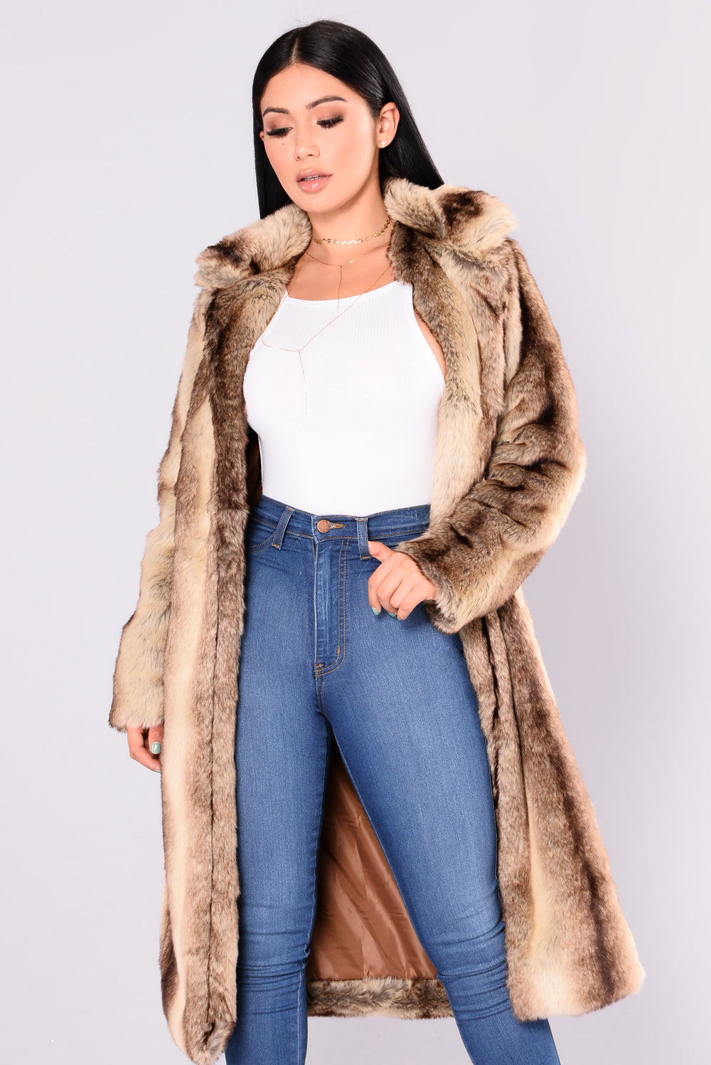 Fur Real Fur Coat - Natural