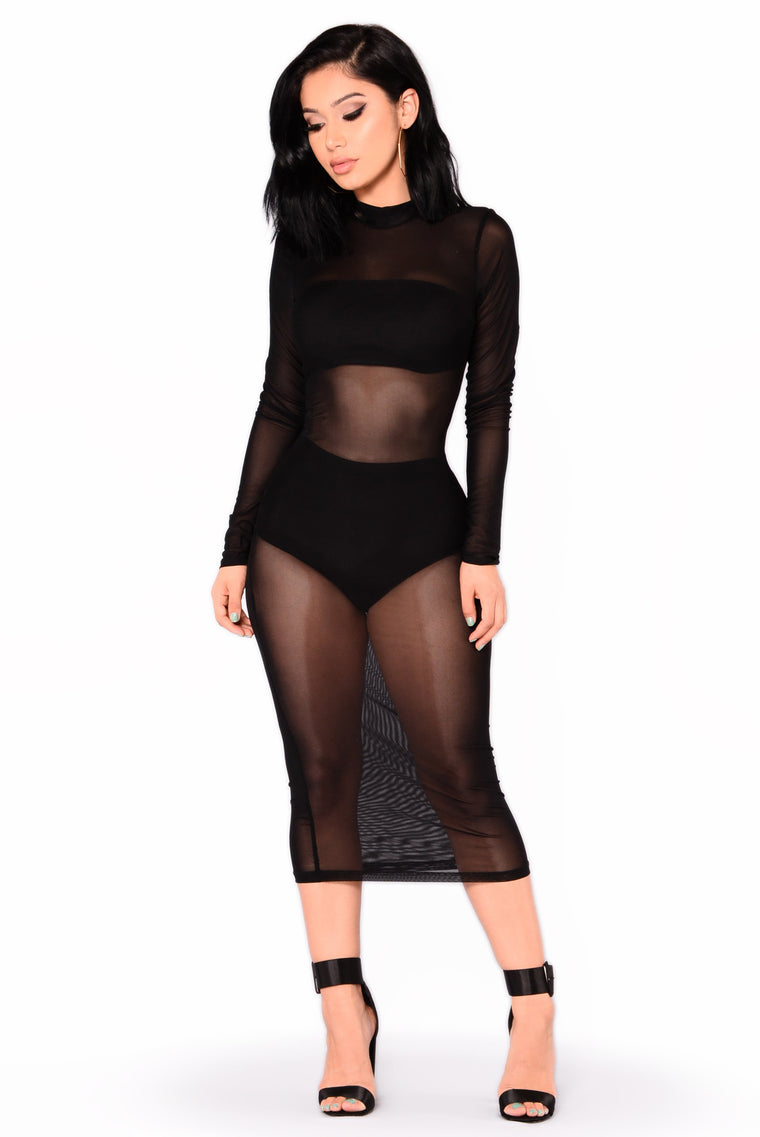 fashion nova mesh dress