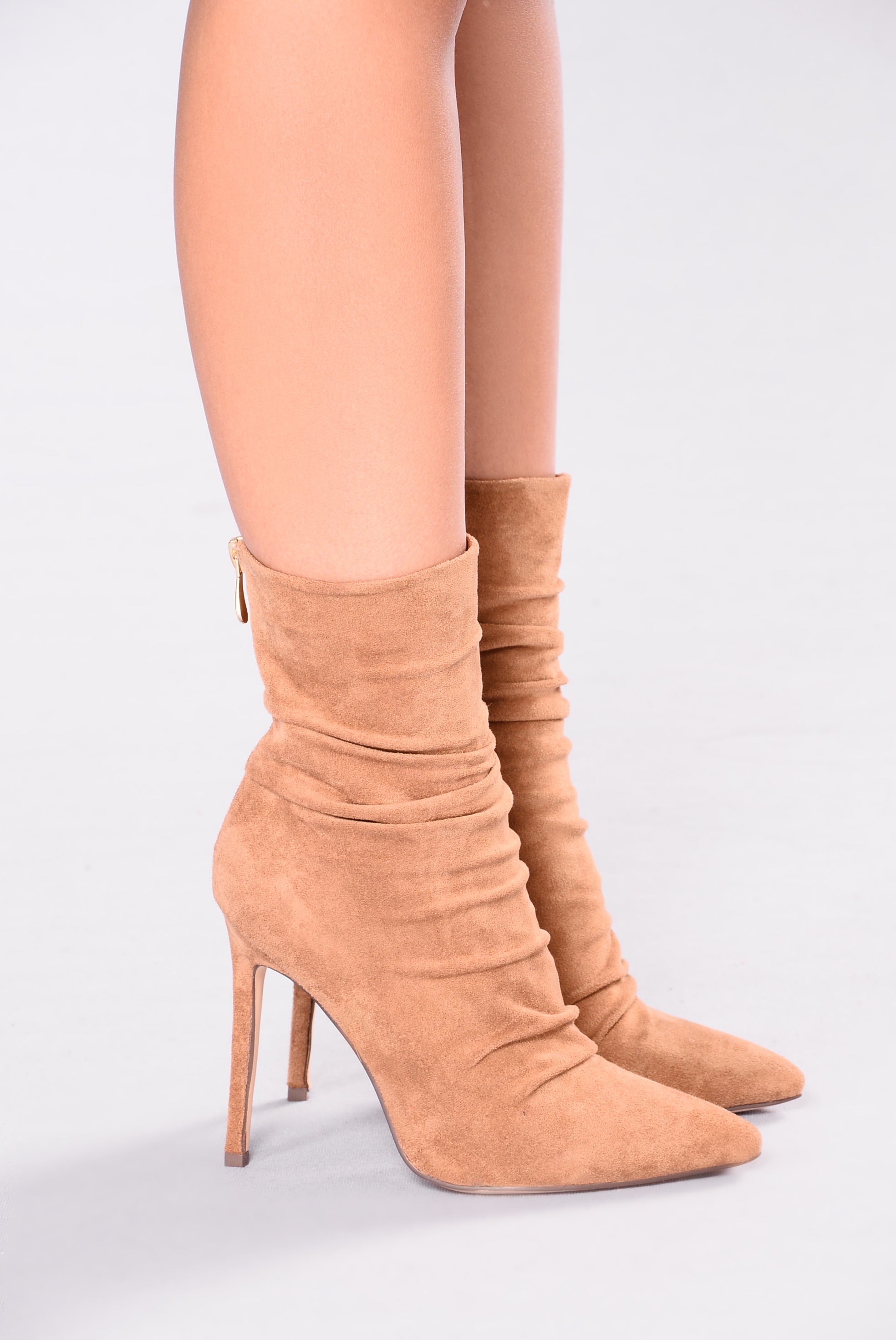 Sabrina Scrunch Bootie - Tan – Fashion Nova