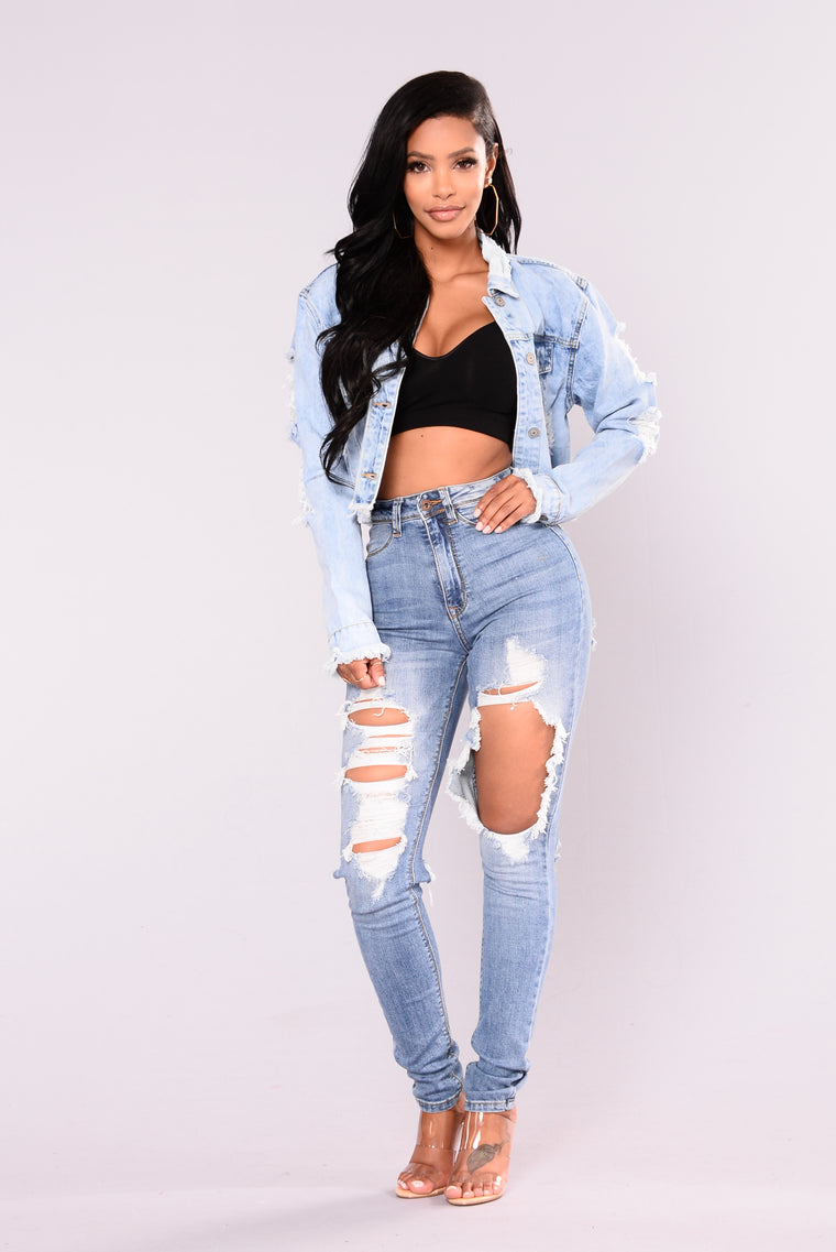 cropped jean jacket fashion nova