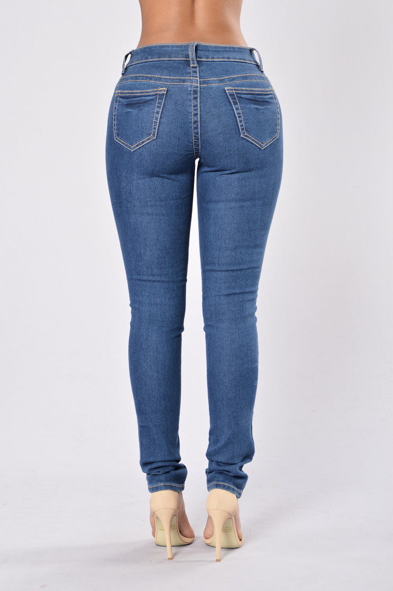 At Ease Jeans - Medium Blue | Fashion Nova, Jeans | Fashion Nova