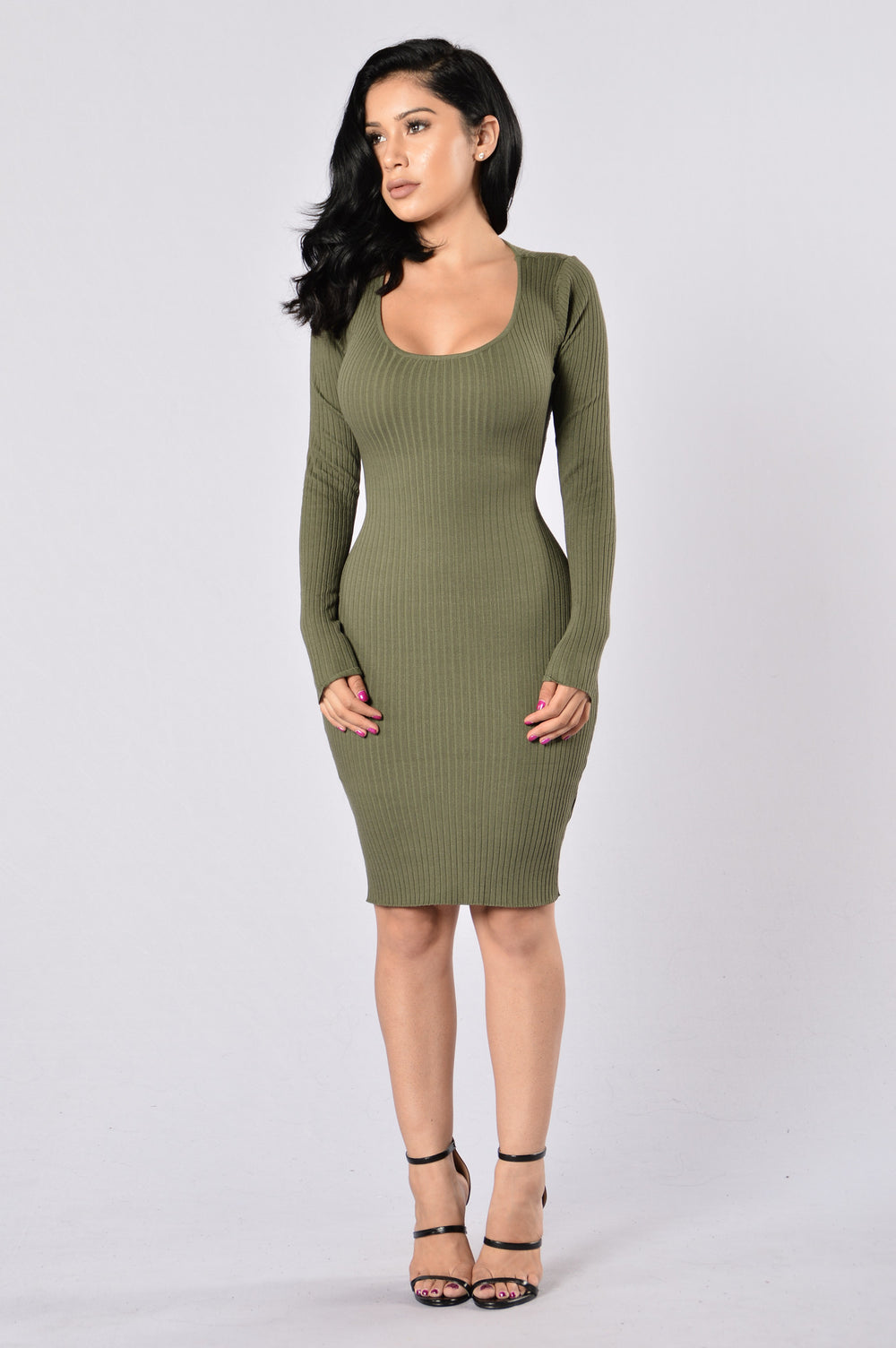 The Hottest Ex Dress - Olive