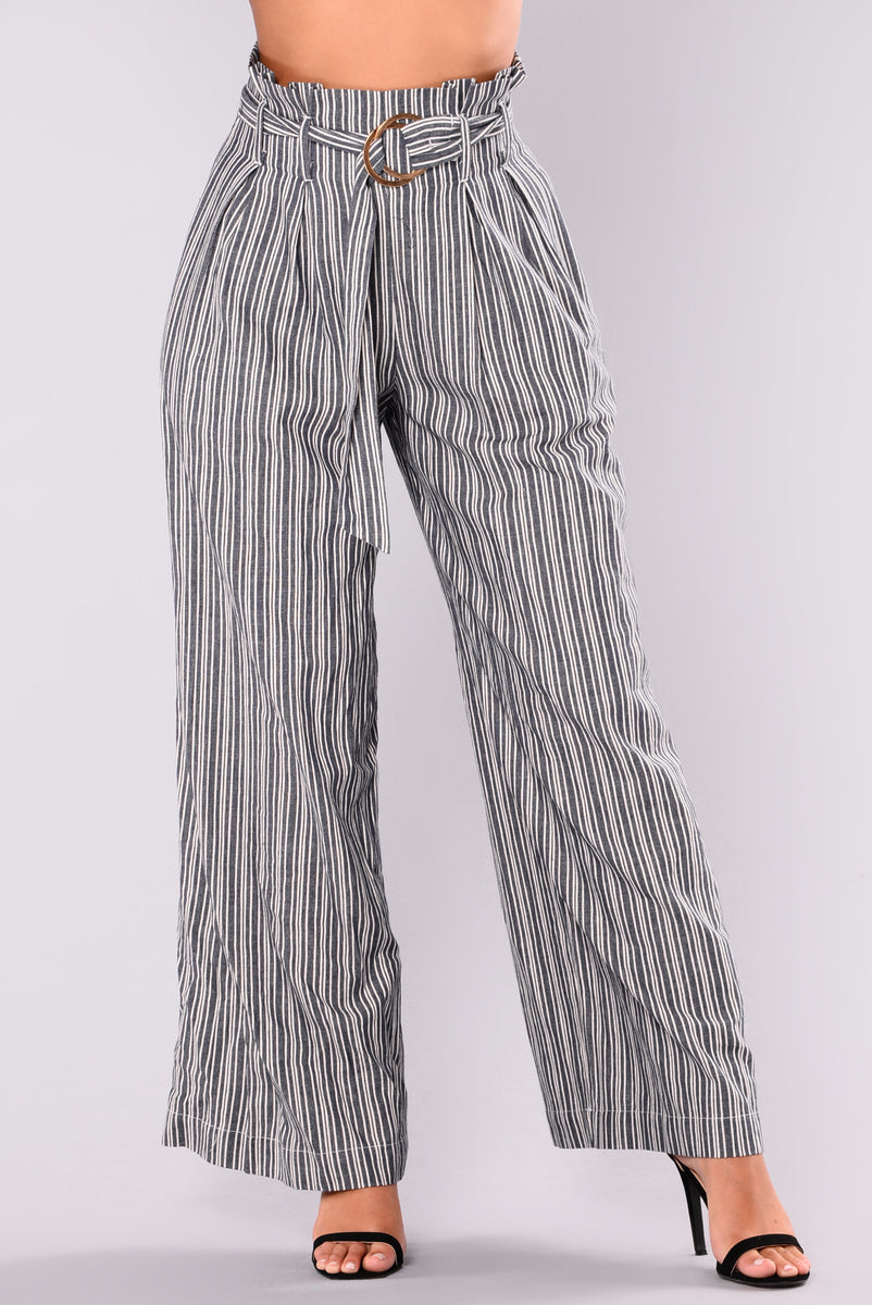 Katrina Stripe Pants - Navy | Fashion Nova, Pants | Fashion Nova