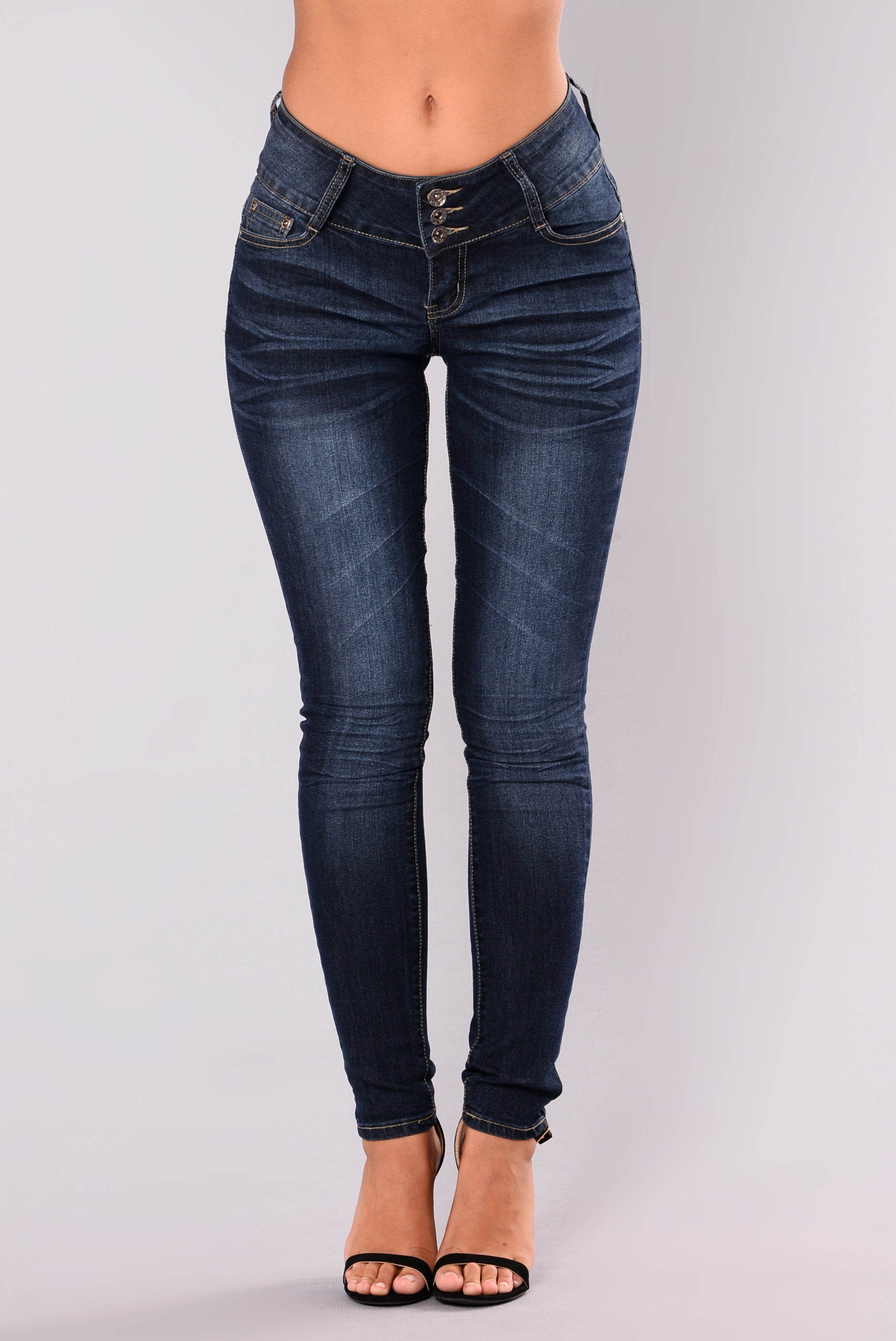 Salt Shaker Booty Sculpting Jeans - Dark Denim