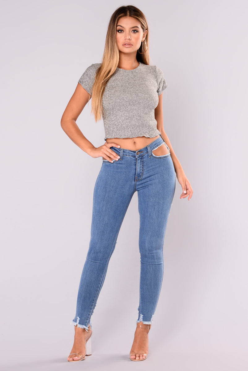 Crazy For You Tee - Heather Grey | Fashion Nova, Knit Tops | Fashion Nova