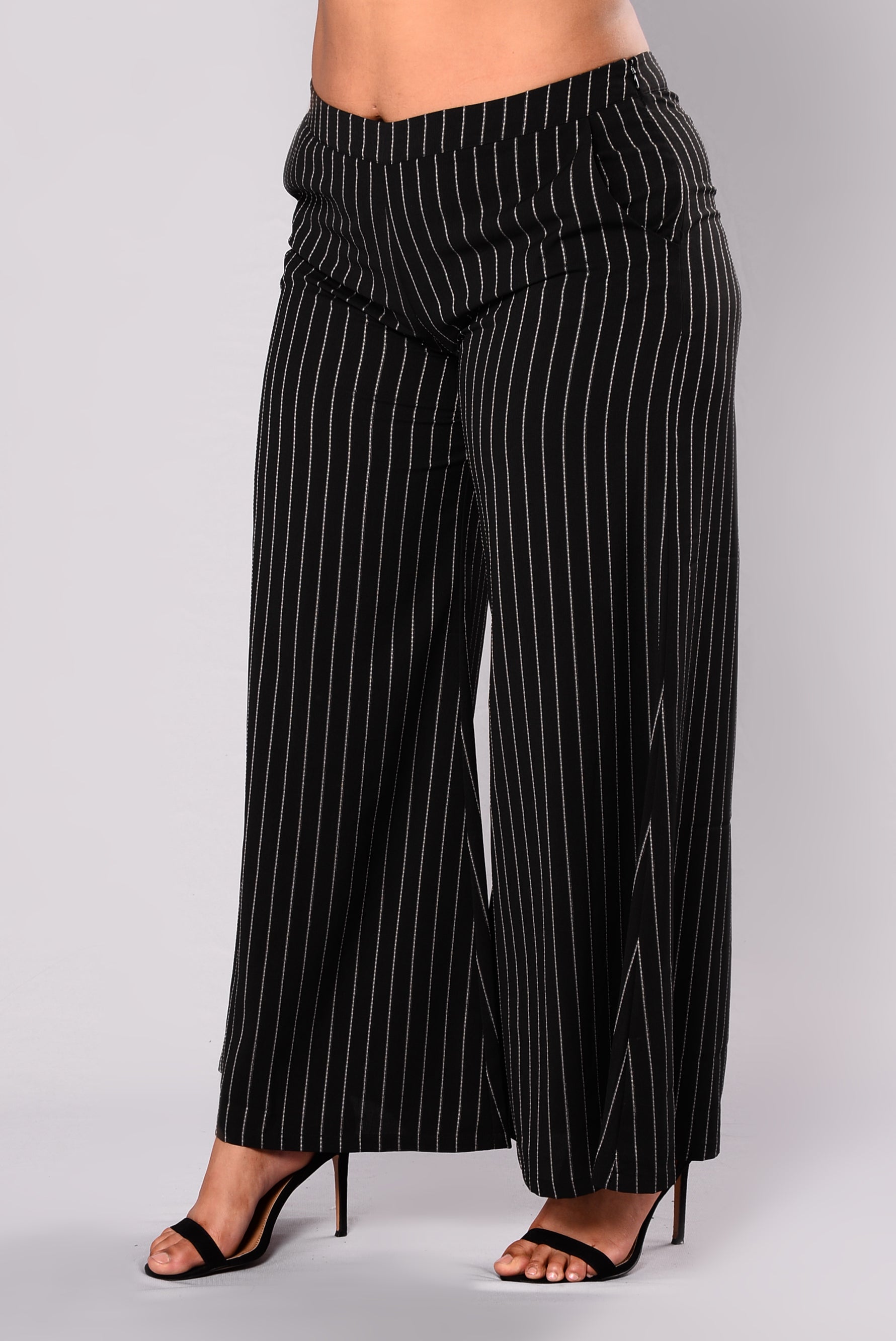 High waisted black flare pants