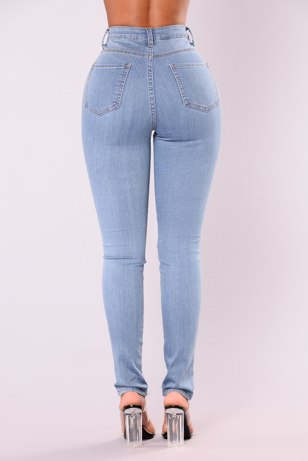 Kylee Lace Up Jeans - Blue