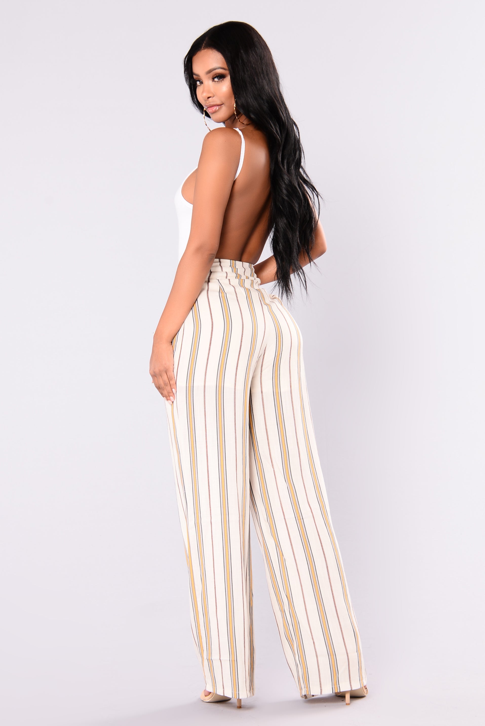 striped pants fashion nova