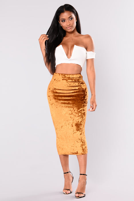 gold velvet skirt target