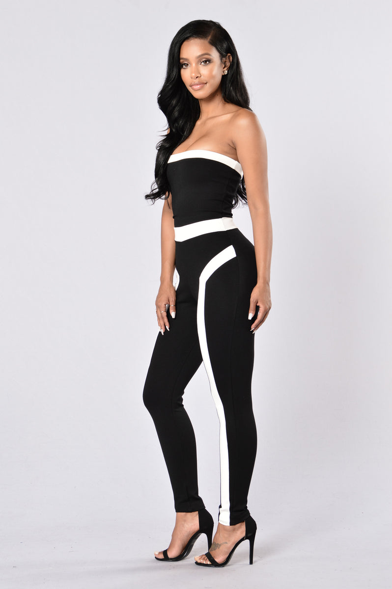 Careful Around You Jumpsuit - Black/White | Fashion Nova, Jumpsuits ...