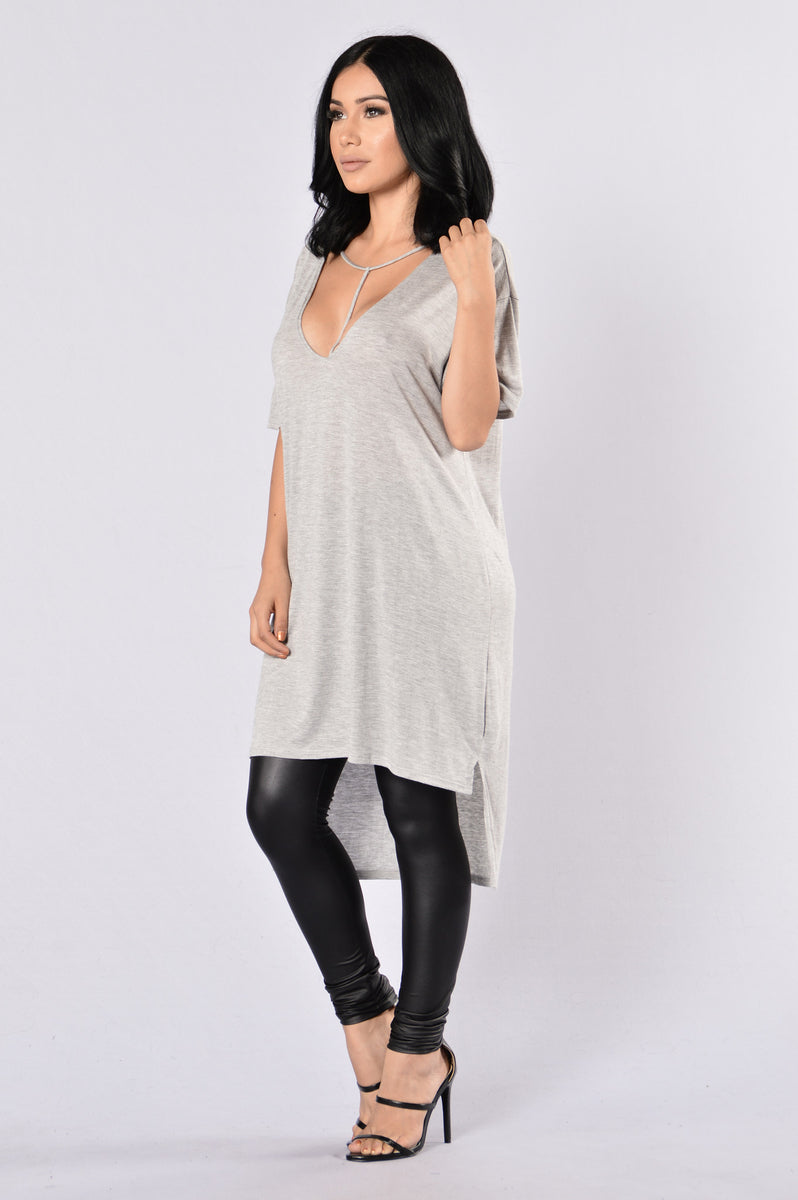 How You Doing? Tunic - Heather Grey | Fashion Nova, Knit Tops | Fashion ...