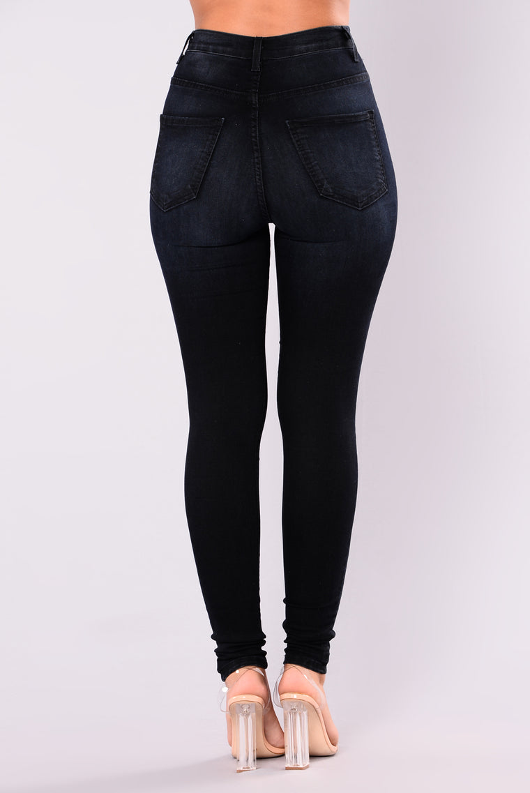 Lucie High Waist Skinny Jeans - Dark Denim