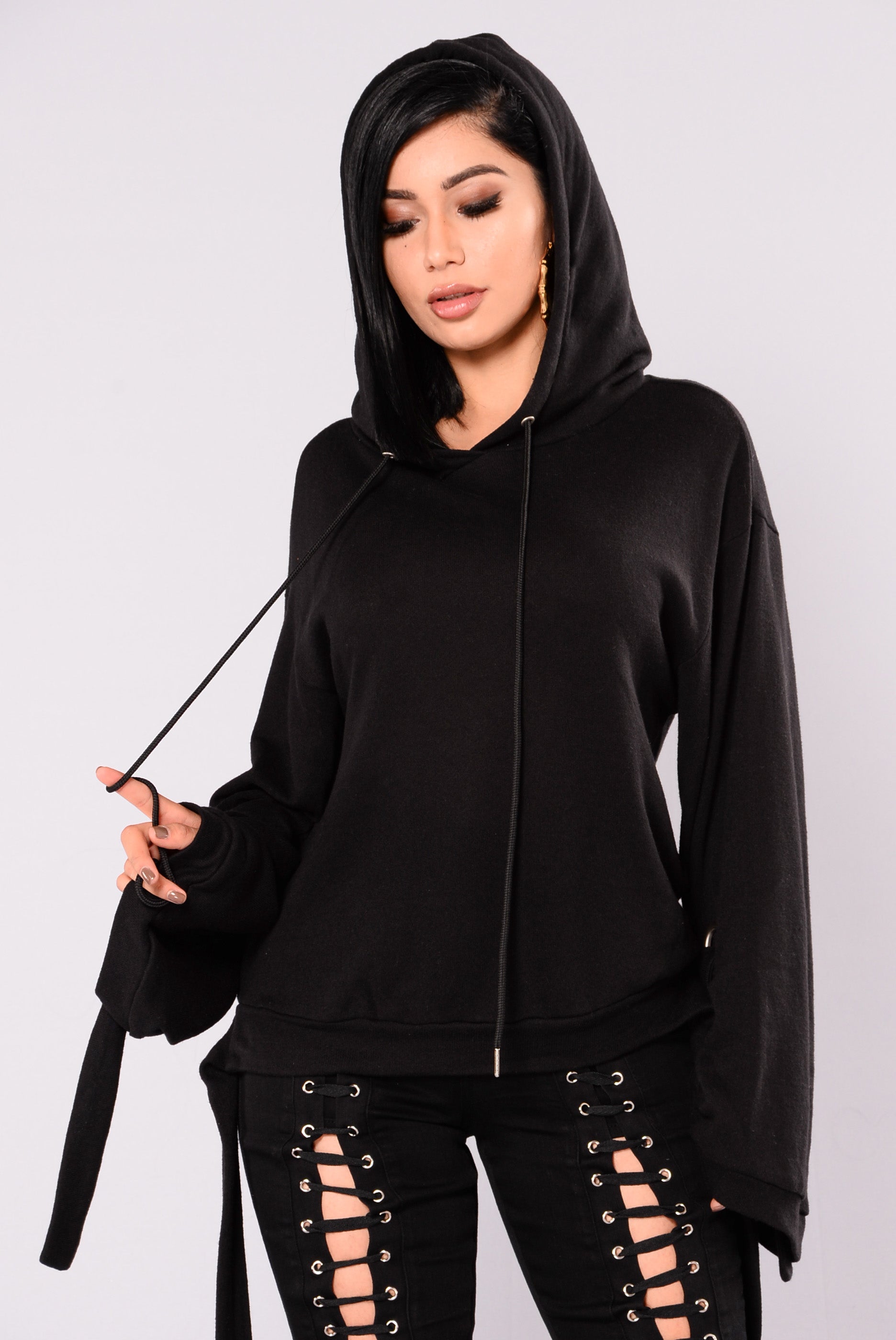 fashion nova black hoodie