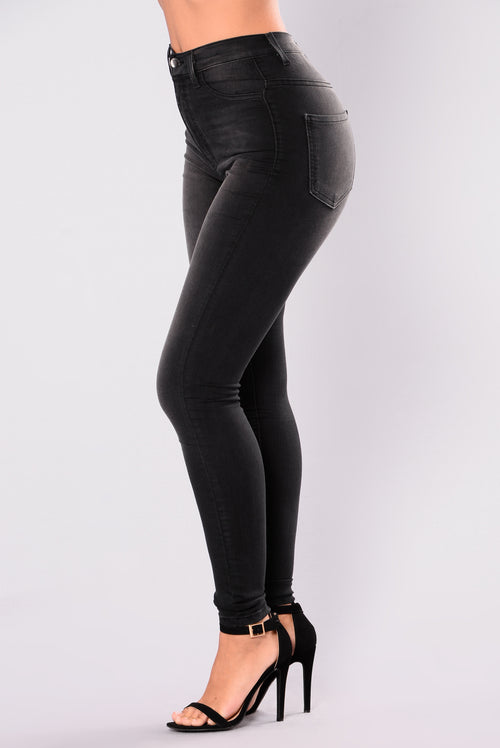 Lucie High Waist Skinny Jeans - Vintage Black