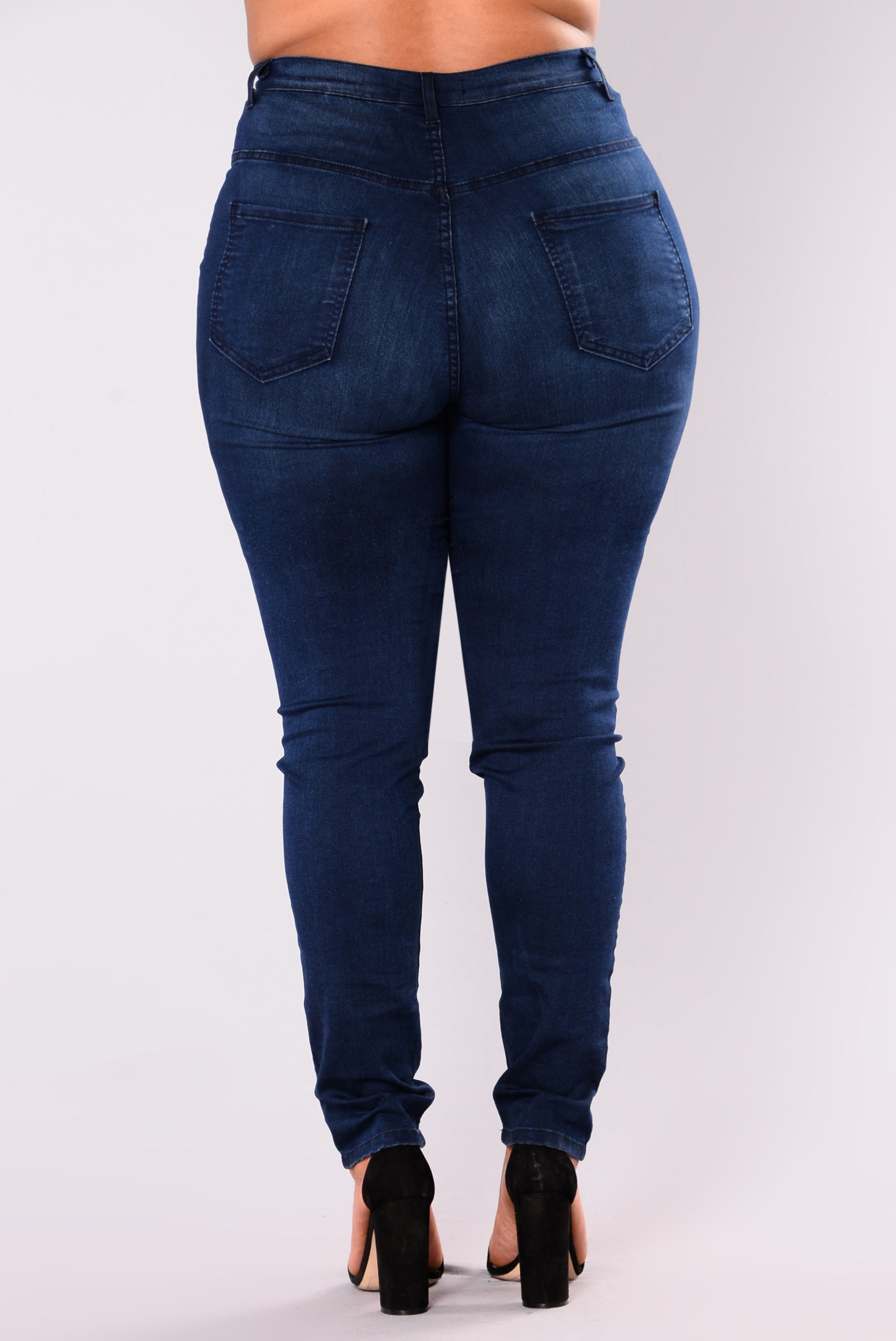 Lucie High Waist Skinny Jeans - Dark Denim