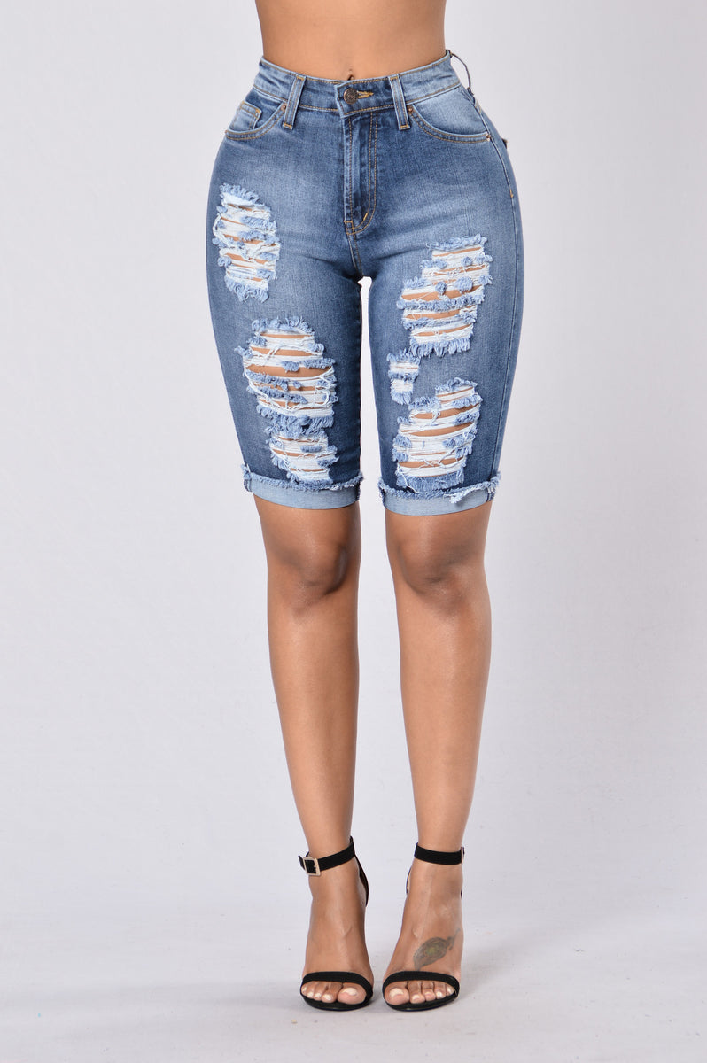 What You Need Bermuda Shorts - Medium Blue | Fashion Nova, Jean Shorts ...