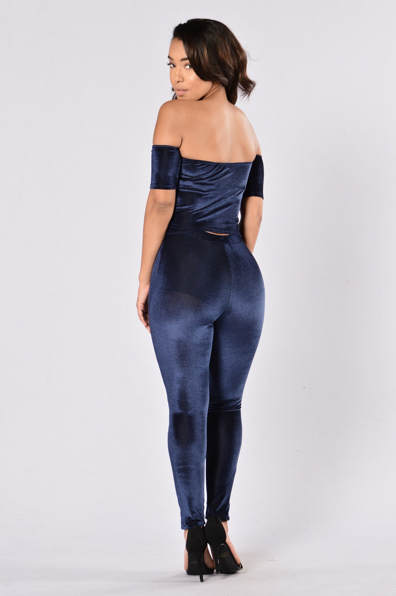 Velvet Night Leggings - Navy