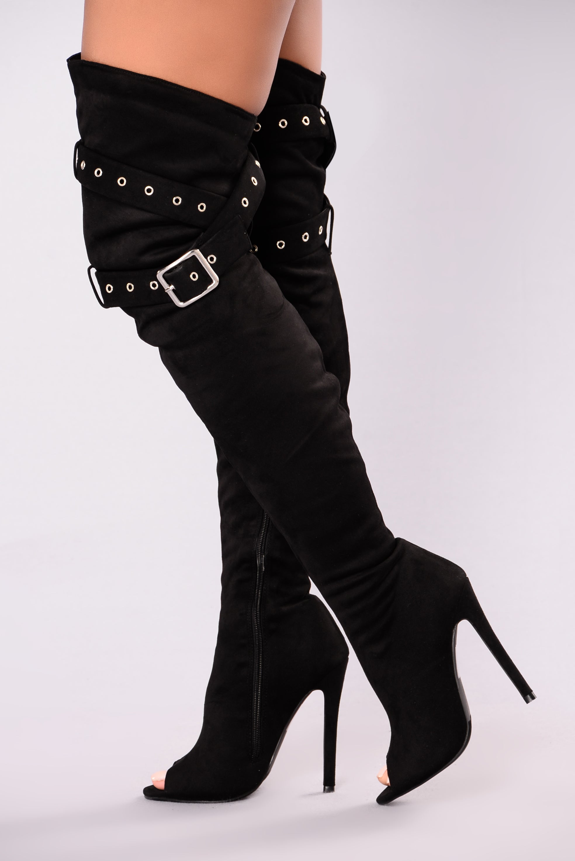 Alexia Over The Knee Boot - Black