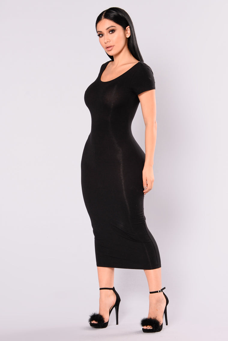 Carlynn Midi Dress - Black, Dresses | Fashion Nova