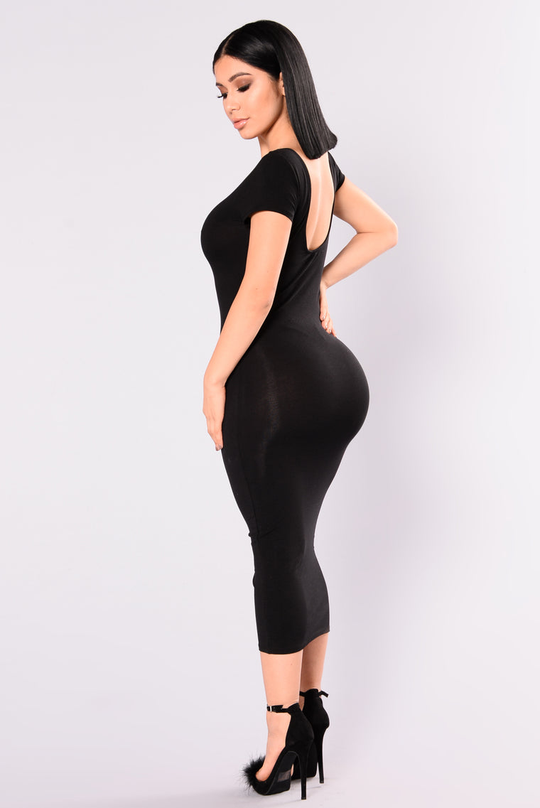 Carlynn Midi Dress - Black, Dresses | Fashion Nova