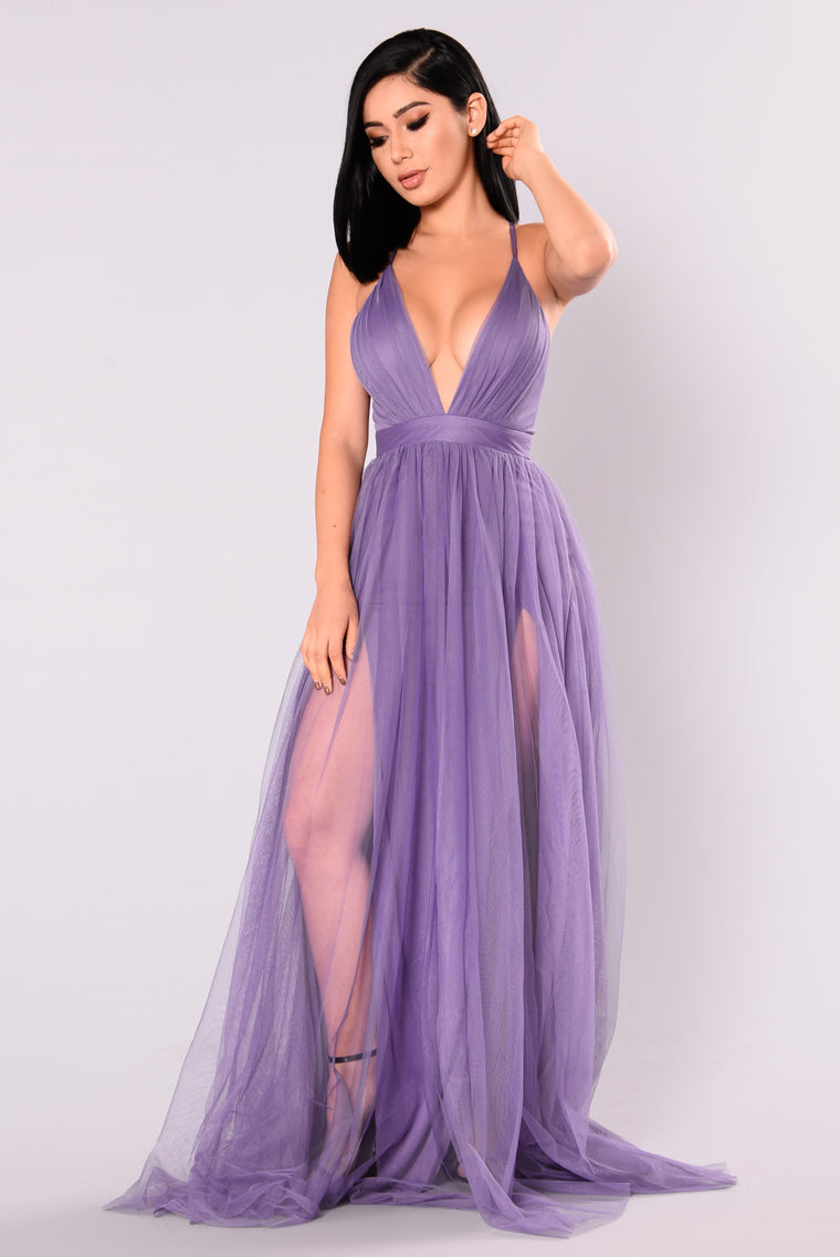 purple dress maxi