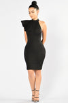 Ruffle Butter Dress - Black