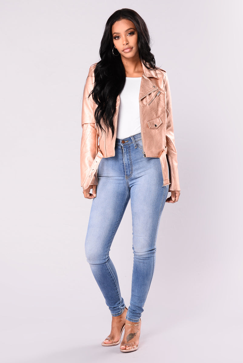 Co Pilot Moto Jacket - Rose Gold | Fashion Nova, Jackets & Coats ...