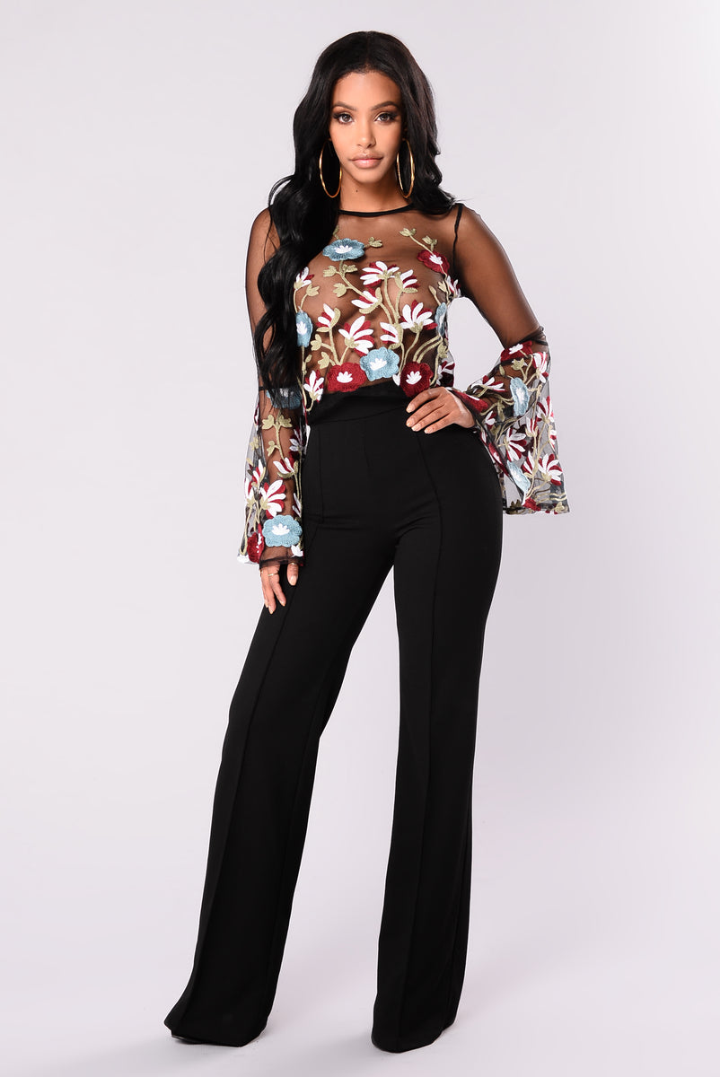 Mimi Embroidered Crop Top - Black | Fashion Nova, Knit Tops | Fashion Nova