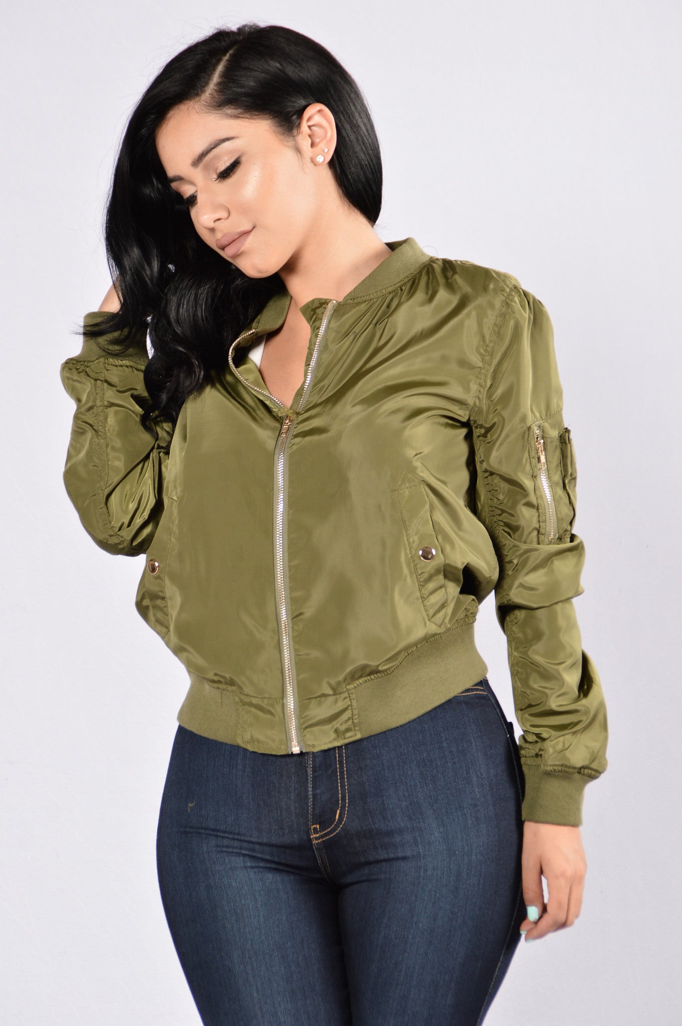 Picture Me Rollin' Jacket - Olive