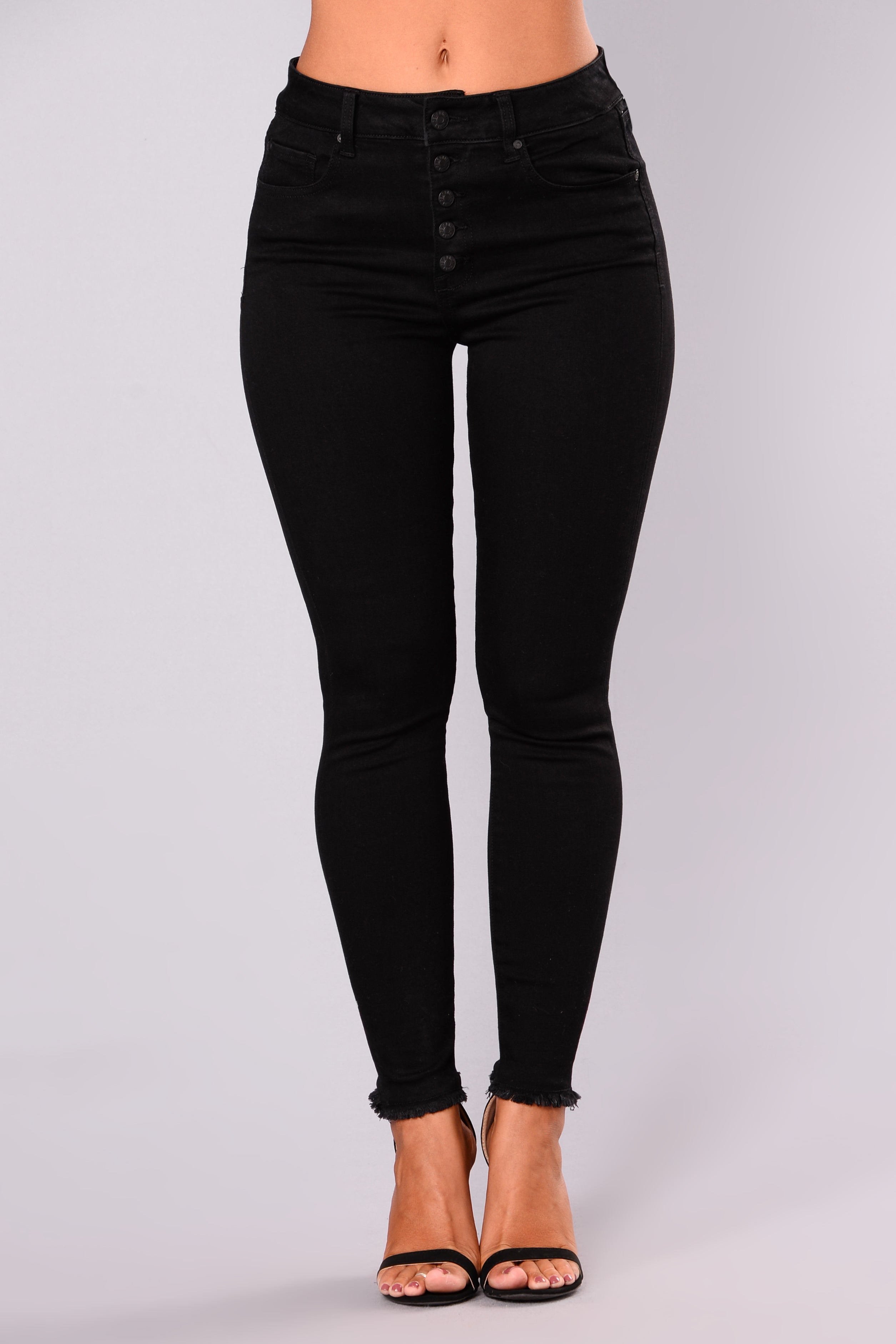 Night Diamond Ankle Jeans - Black