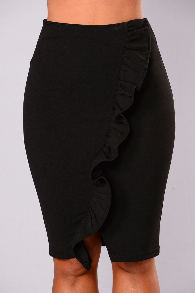Milan Chica Ruffle Skirt - Black