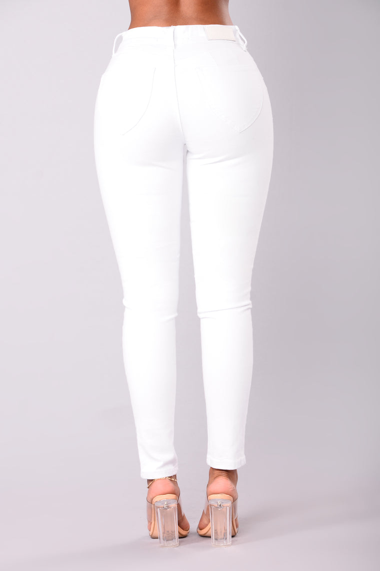 All Natural Skinny Jeans - White - Jeans - Fashion Nova