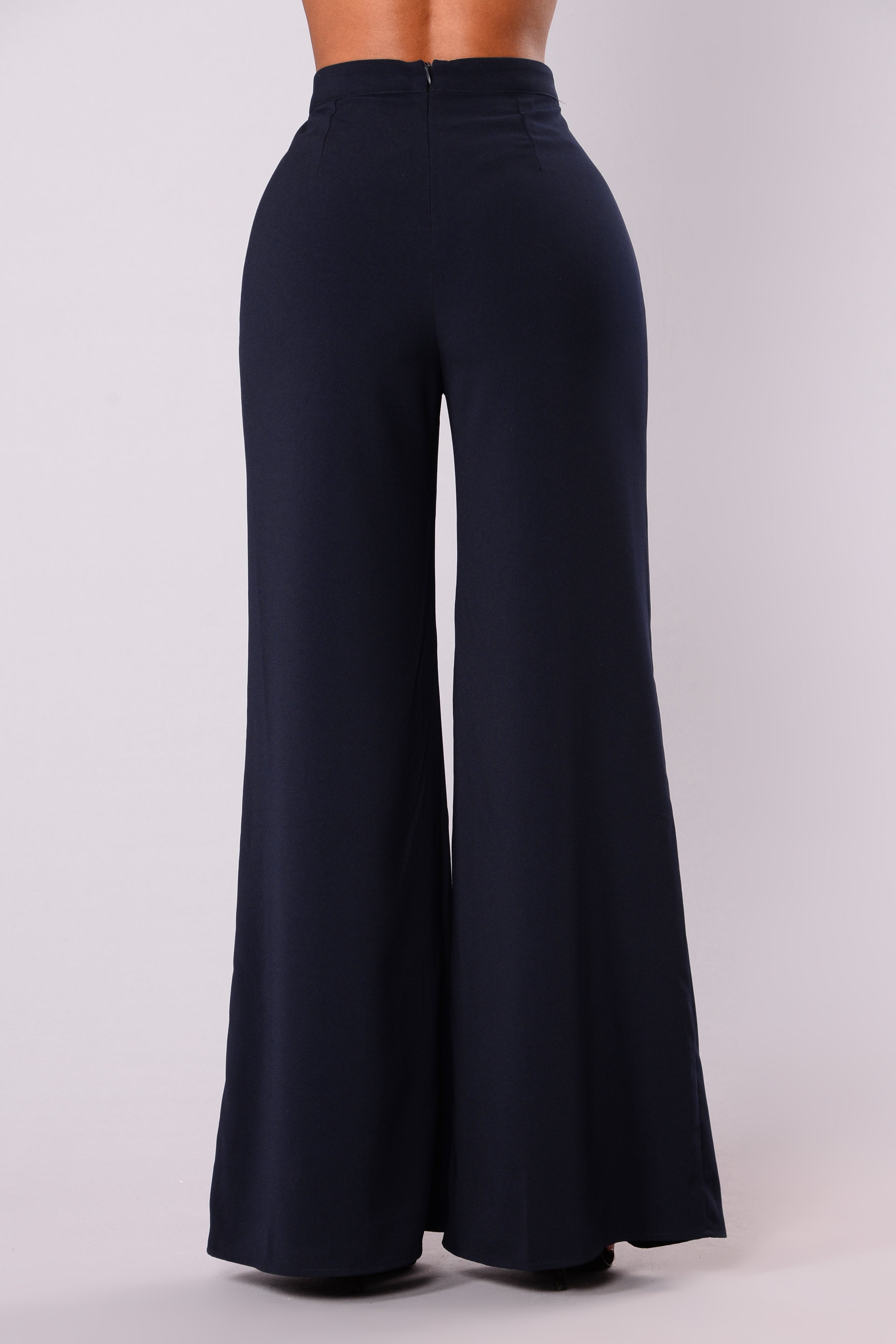 Stasia Chiffon Ruffle Pants - Navy