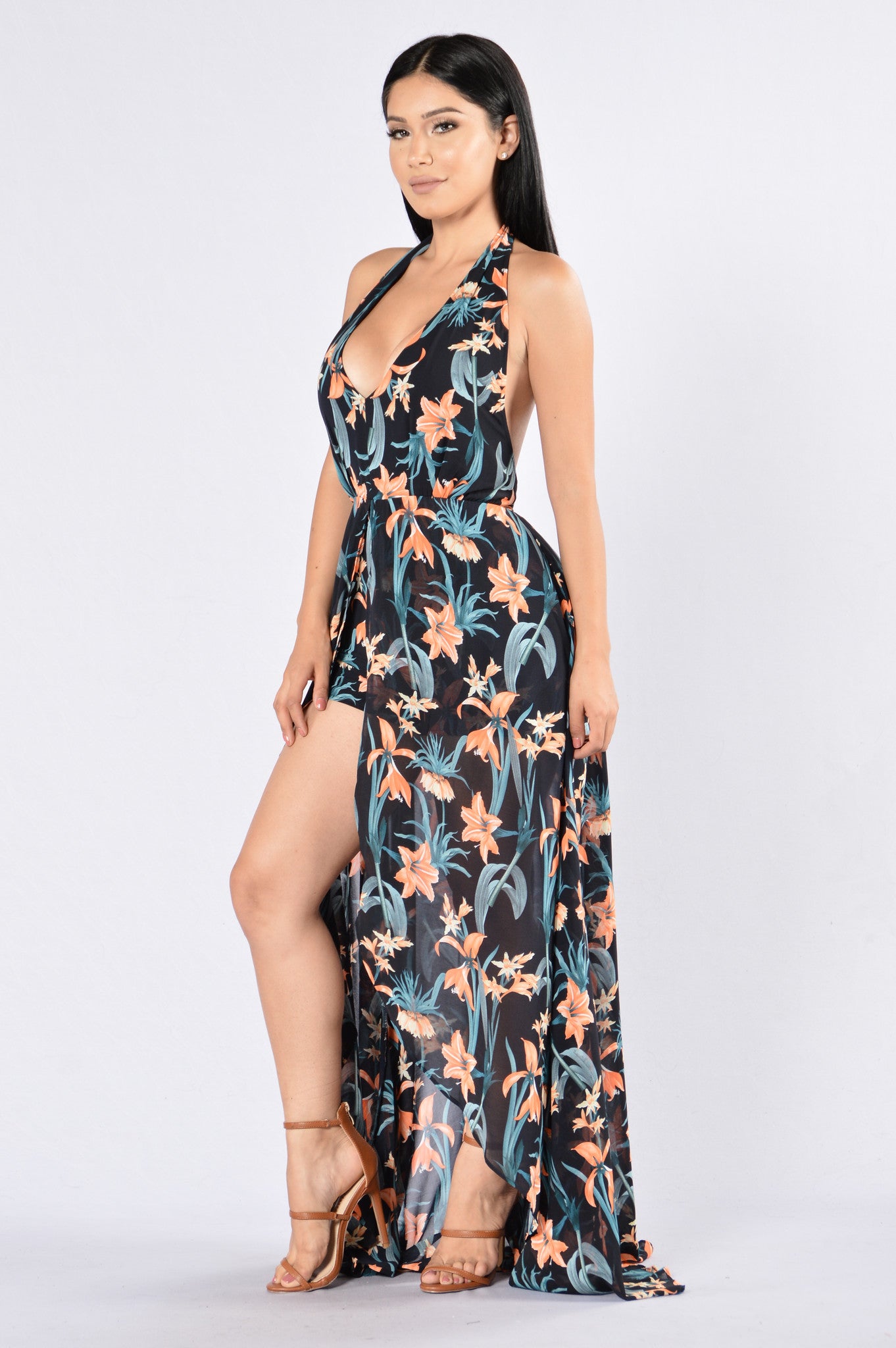 Looking For You Dress - Navy Multi