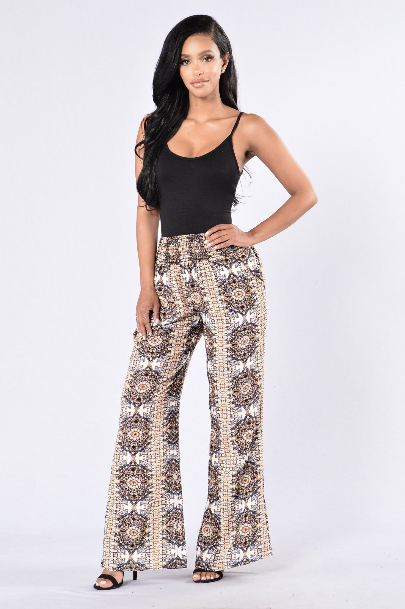 Holiday in the Sun Pants - Taupe Multi