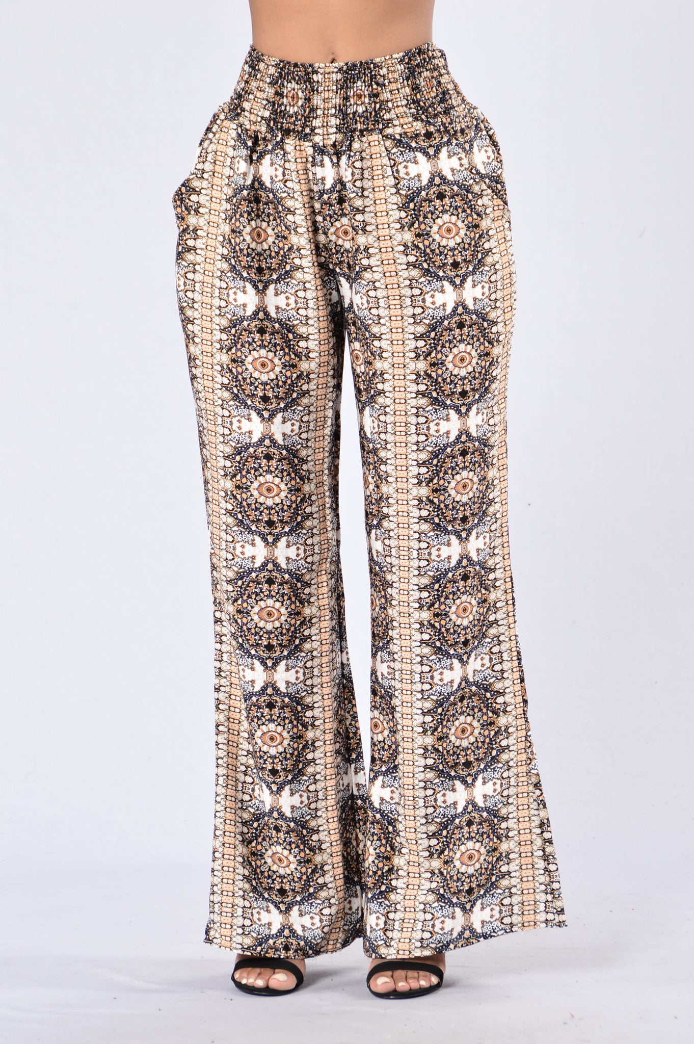 Holiday in the Sun Pants - Taupe Multi