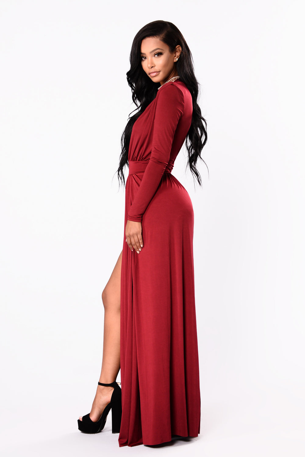 Spree Dress - Burgundy