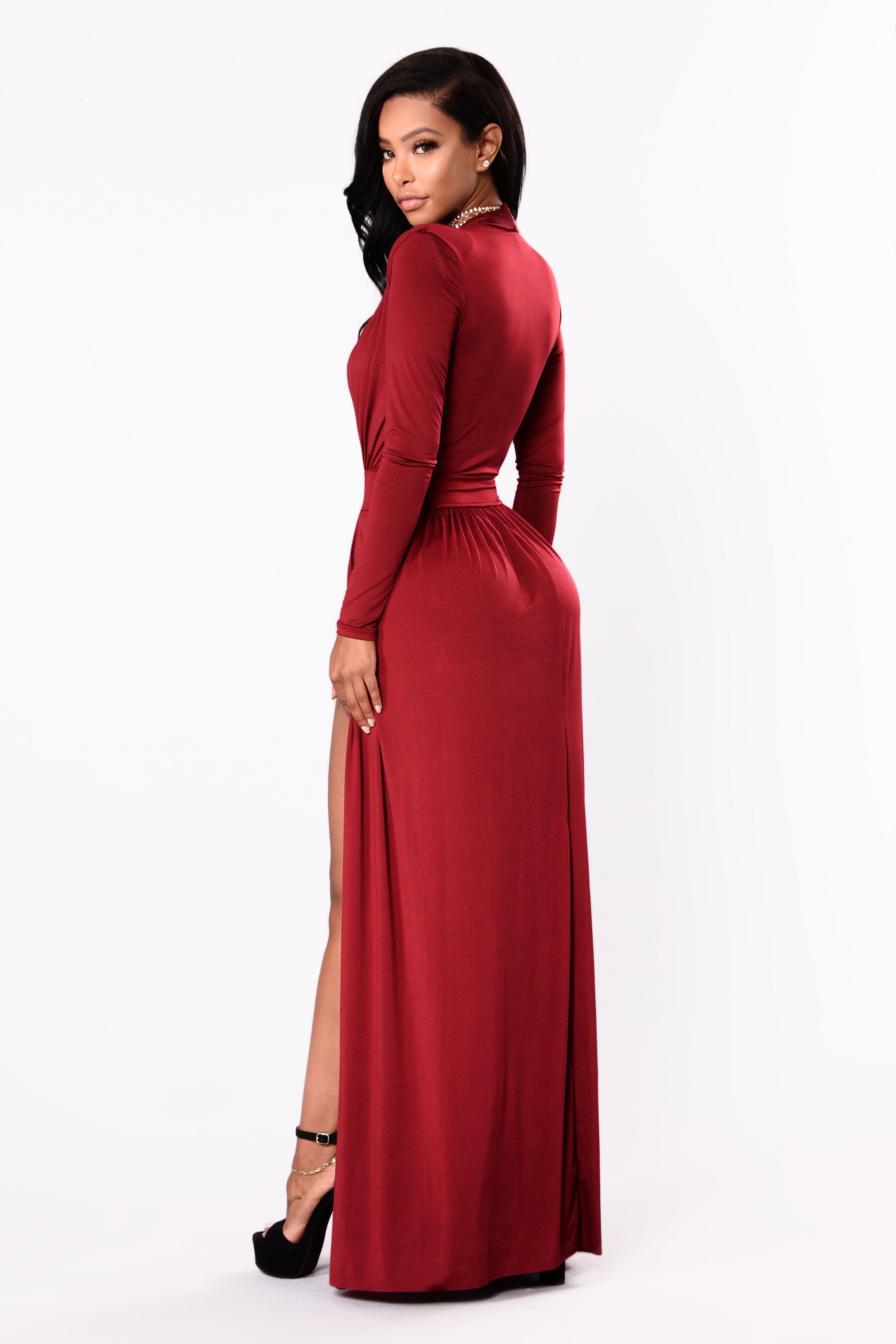 Spree Dress - Burgundy – Fashion Nova