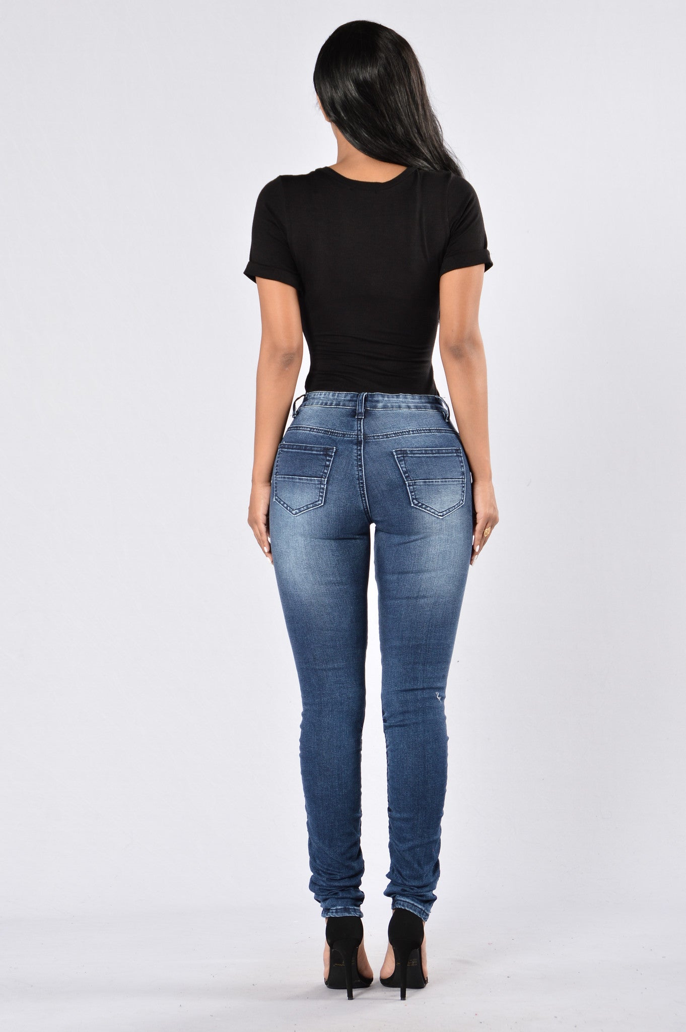 Walk This Way Moto Jeans - Dark Indigo