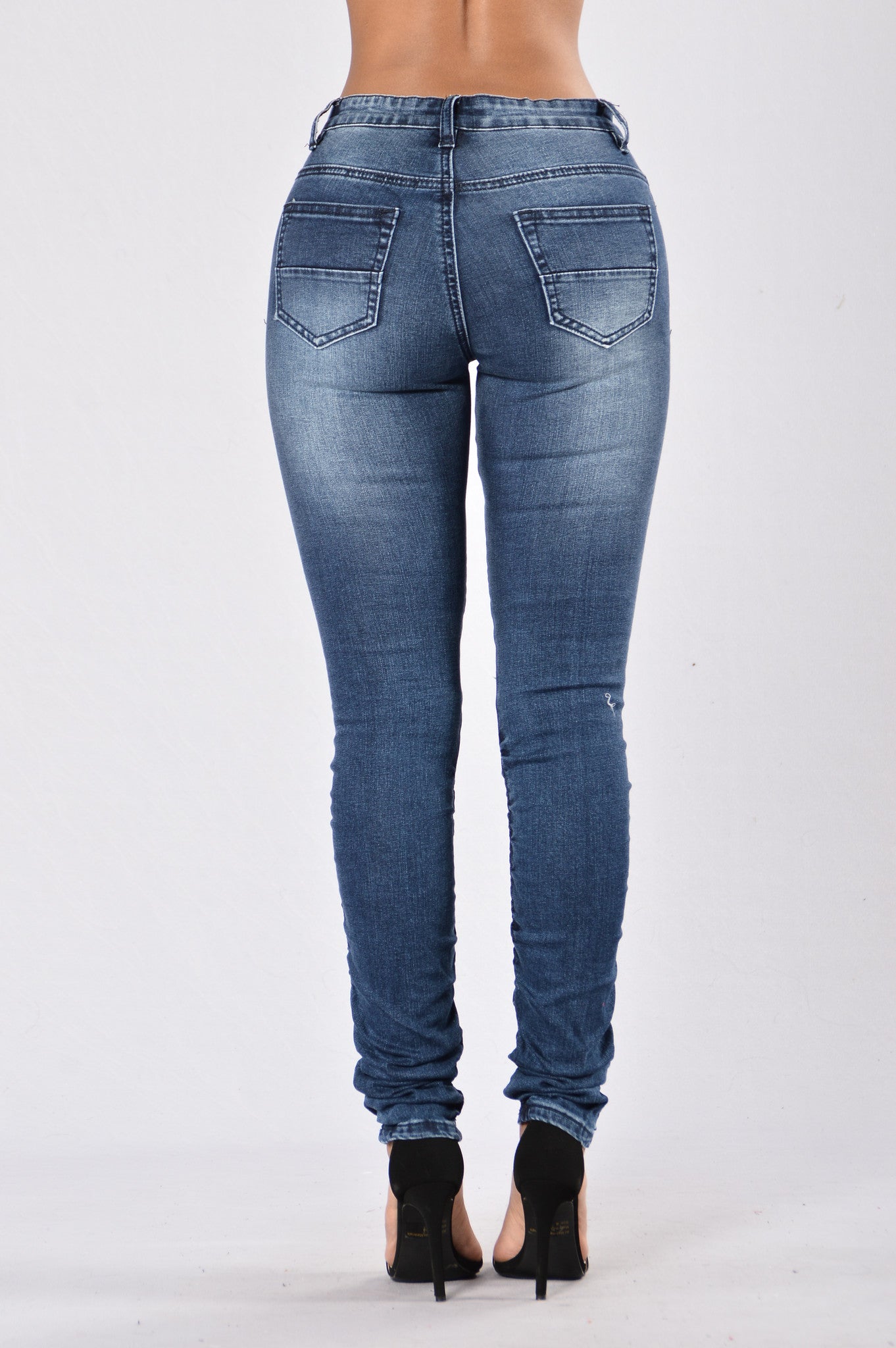 Walk This Way Moto Jeans - Dark Indigo