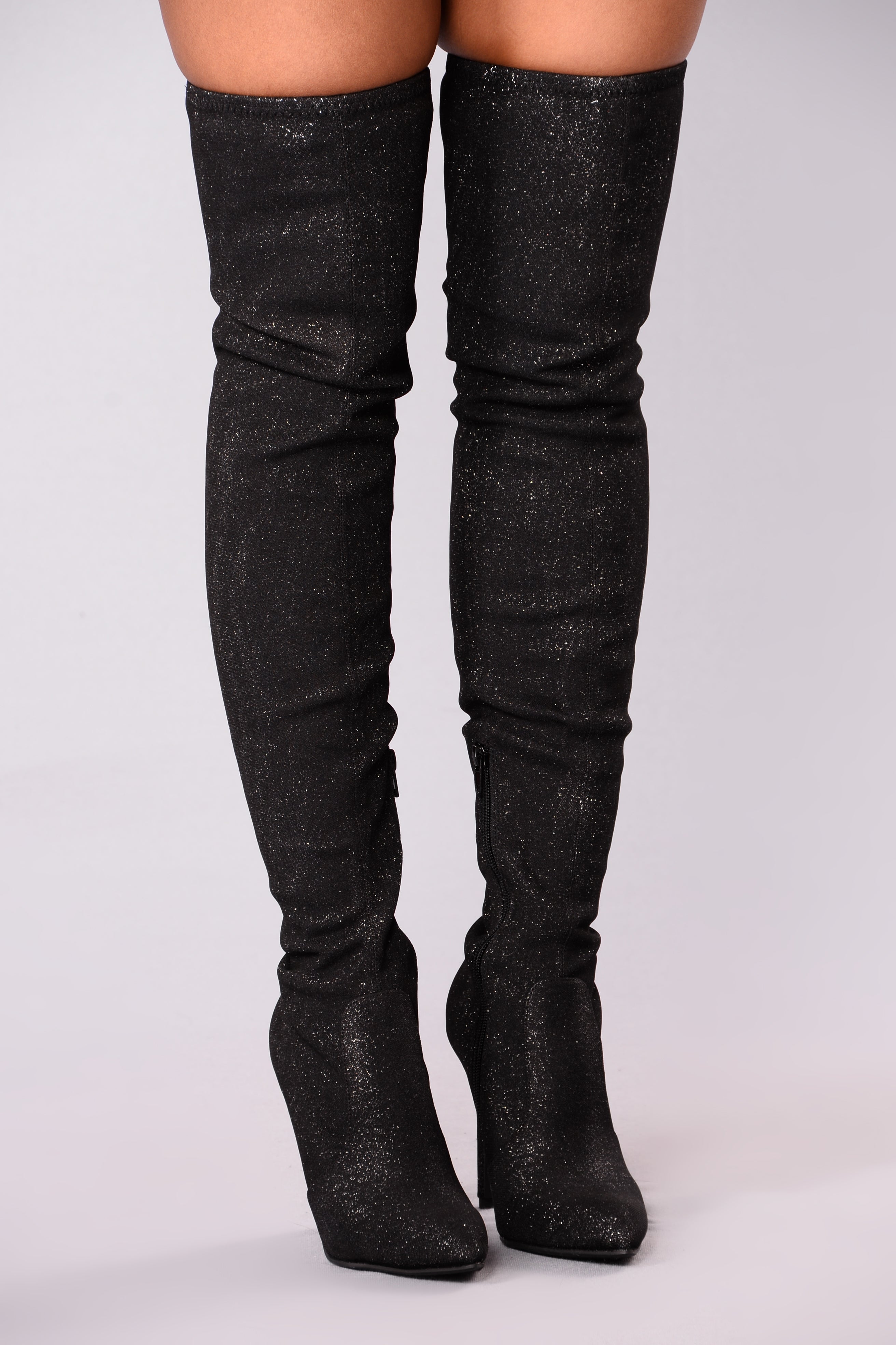 Out Of This World Over The Knee Boot - Black