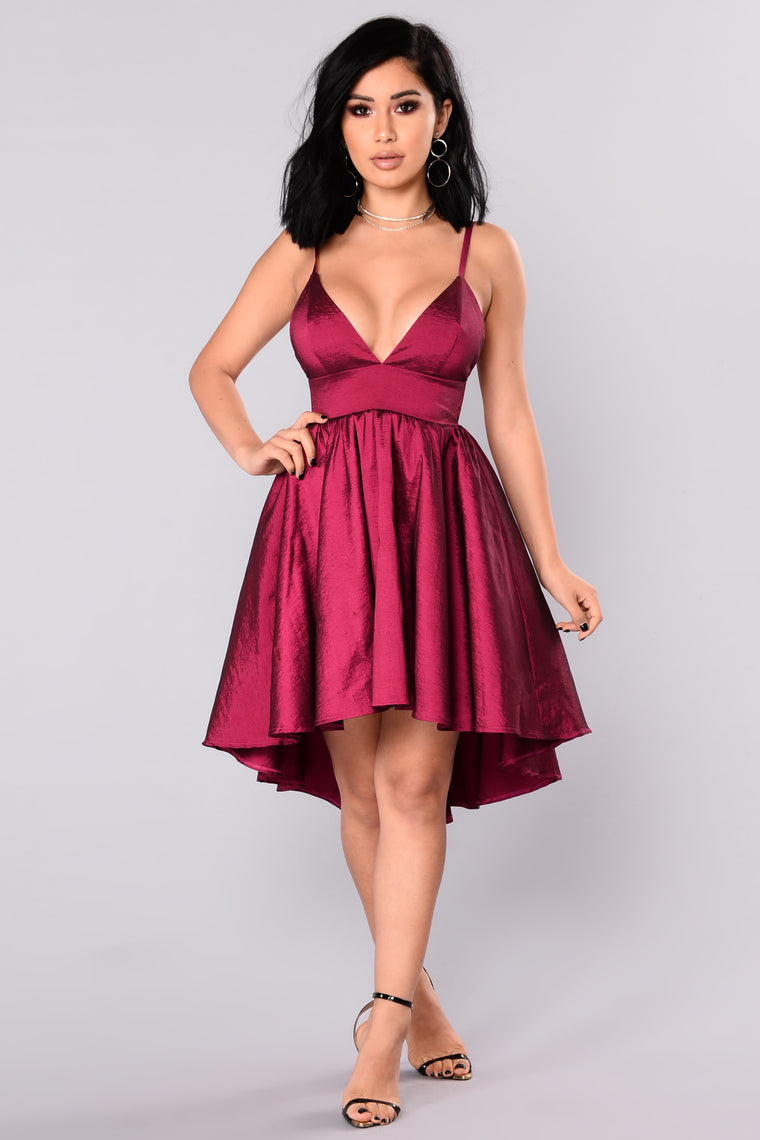 Maisey Sateen Dress - Fuchsia, Dresses | Fashion Nova