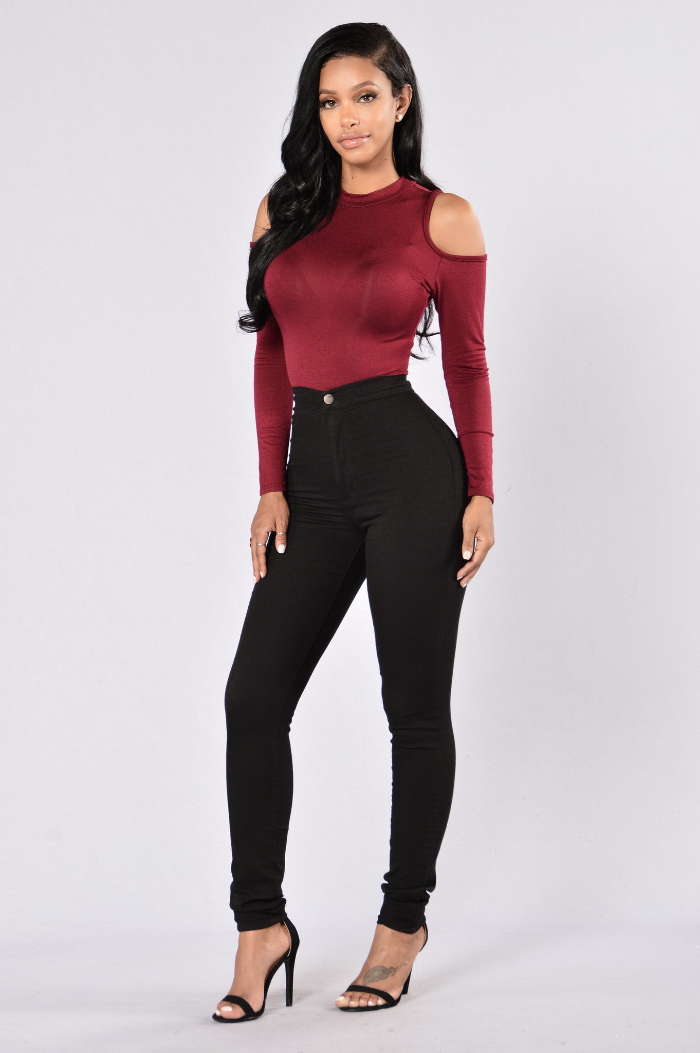 It's Cold Out Here Bodysuit - Burgundy